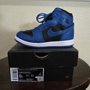 Kids' Jordan 1 Retro High OG - Black and Blue